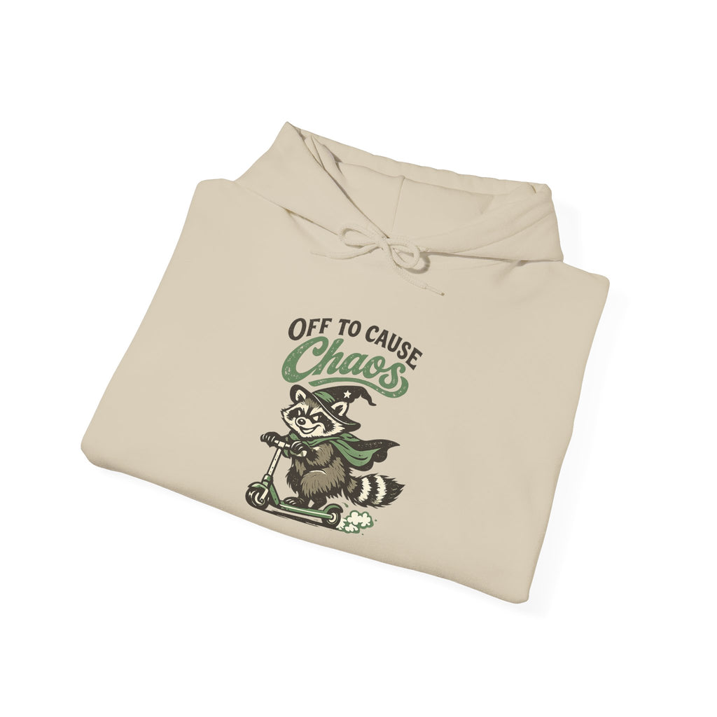 🦝 Off to Cause Chaos — Cozy Mischief Hoodie