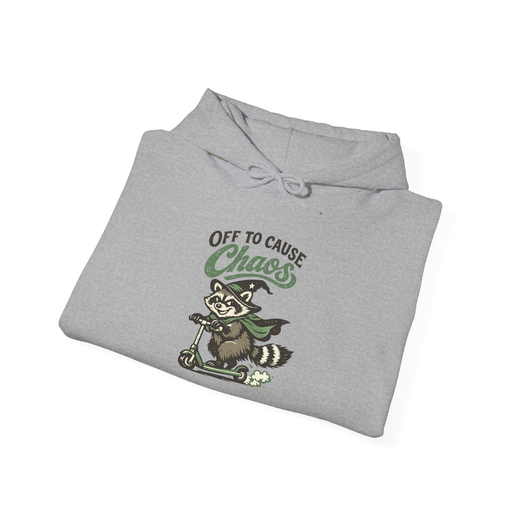 🦝 Off to Cause Chaos — Cozy Mischief Hoodie