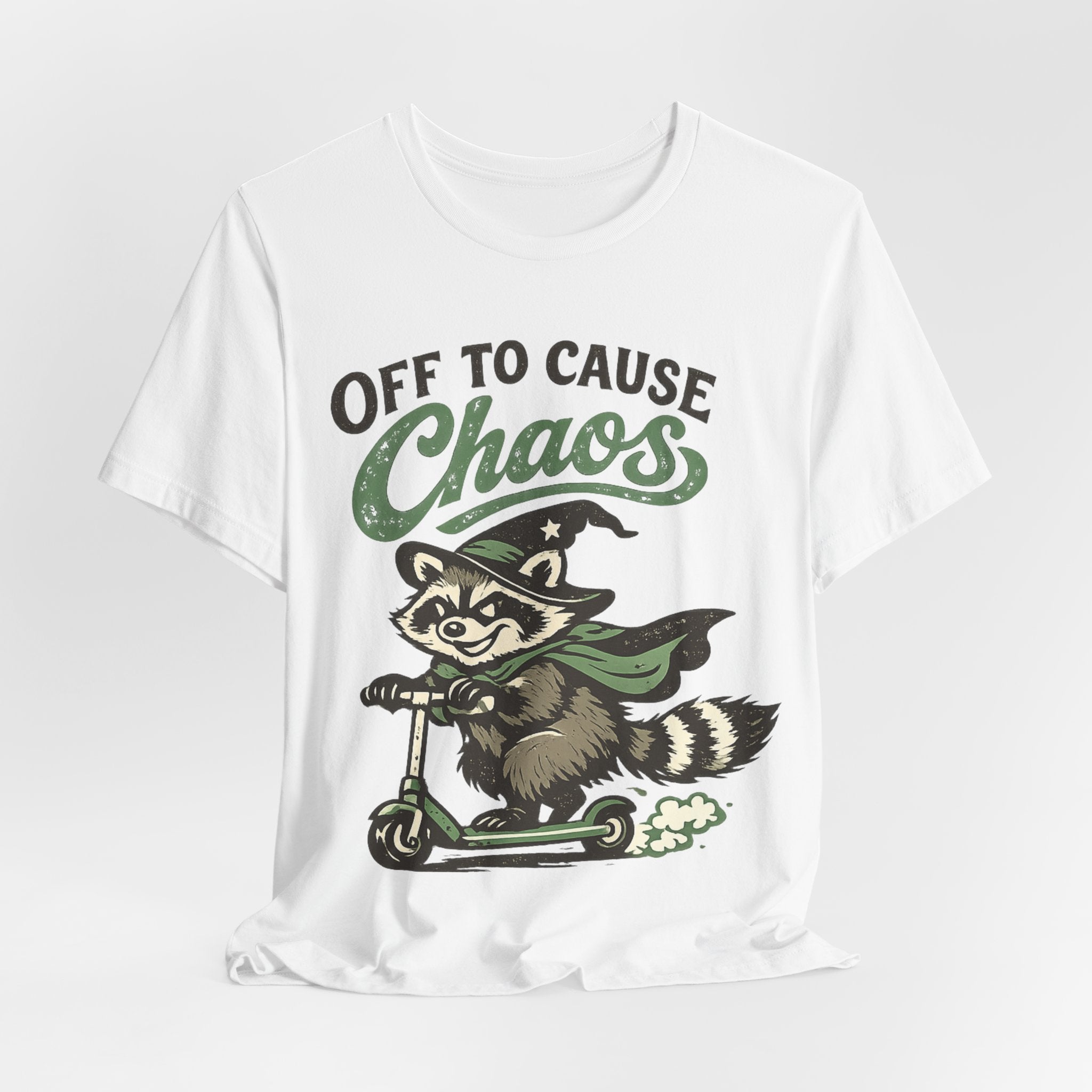 🦝 Off to Cause Chaos — Playful Vintage Graphic Tee