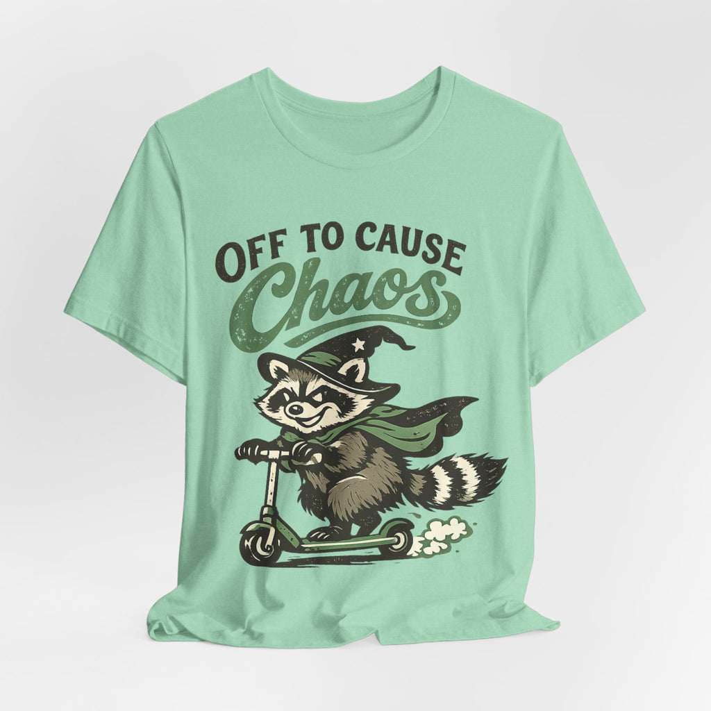 🦝 Off to Cause Chaos — Playful Vintage Graphic Tee