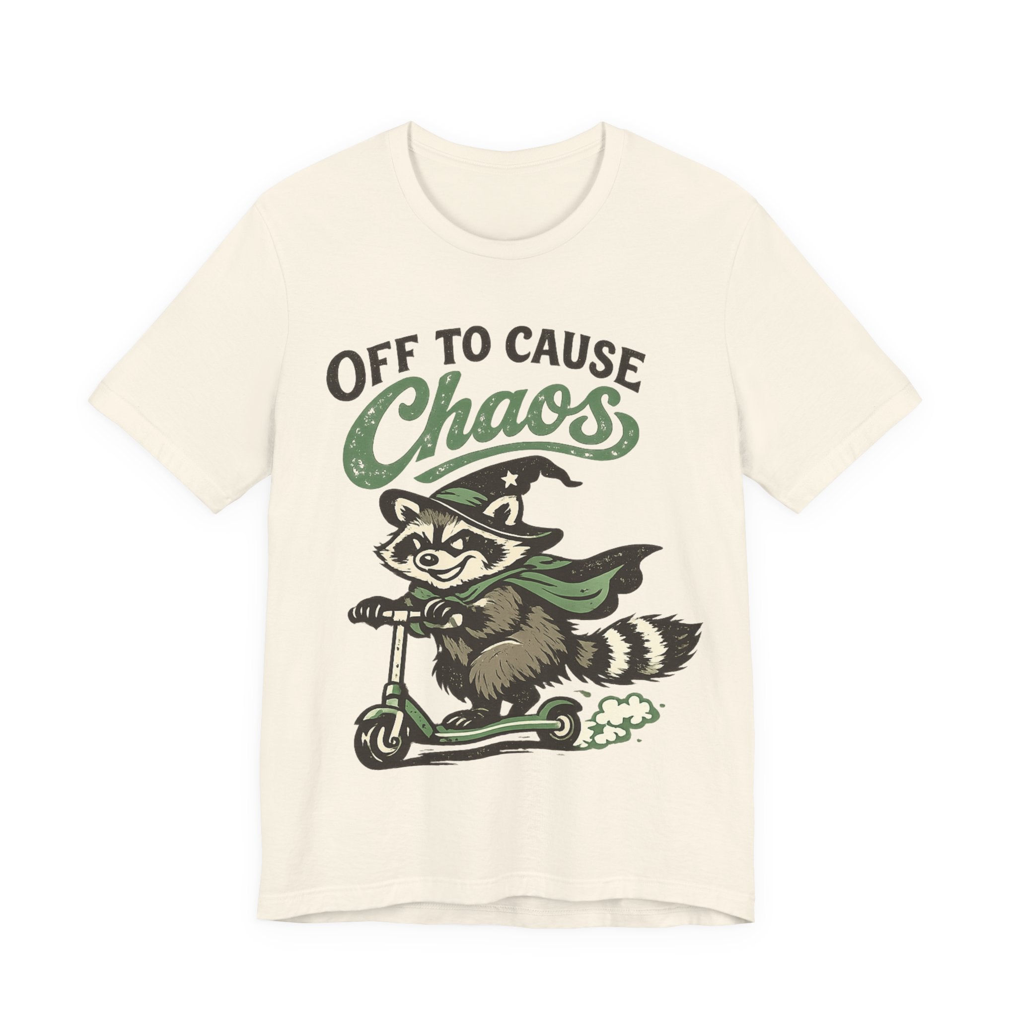 🦝 Off to Cause Chaos — Playful Vintage Graphic Tee