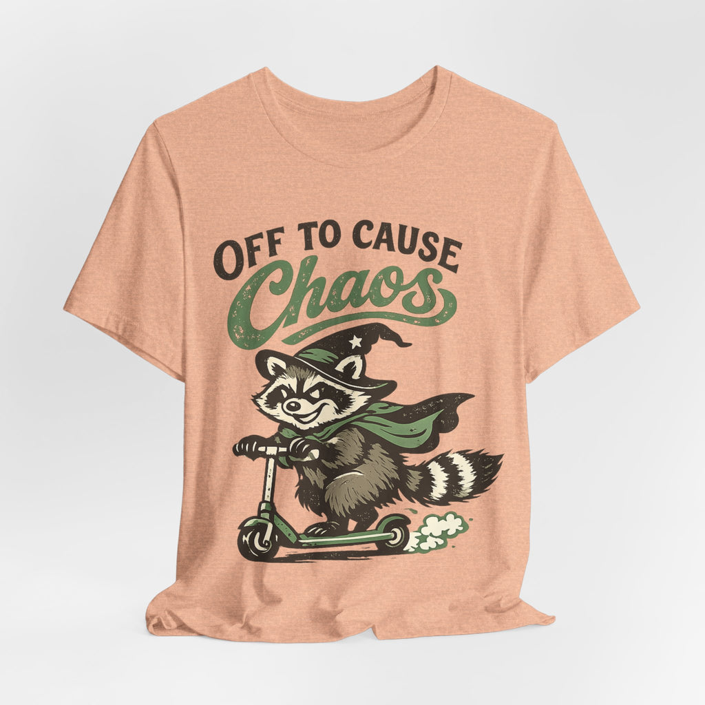🦝 Off to Cause Chaos — Playful Vintage Graphic Tee