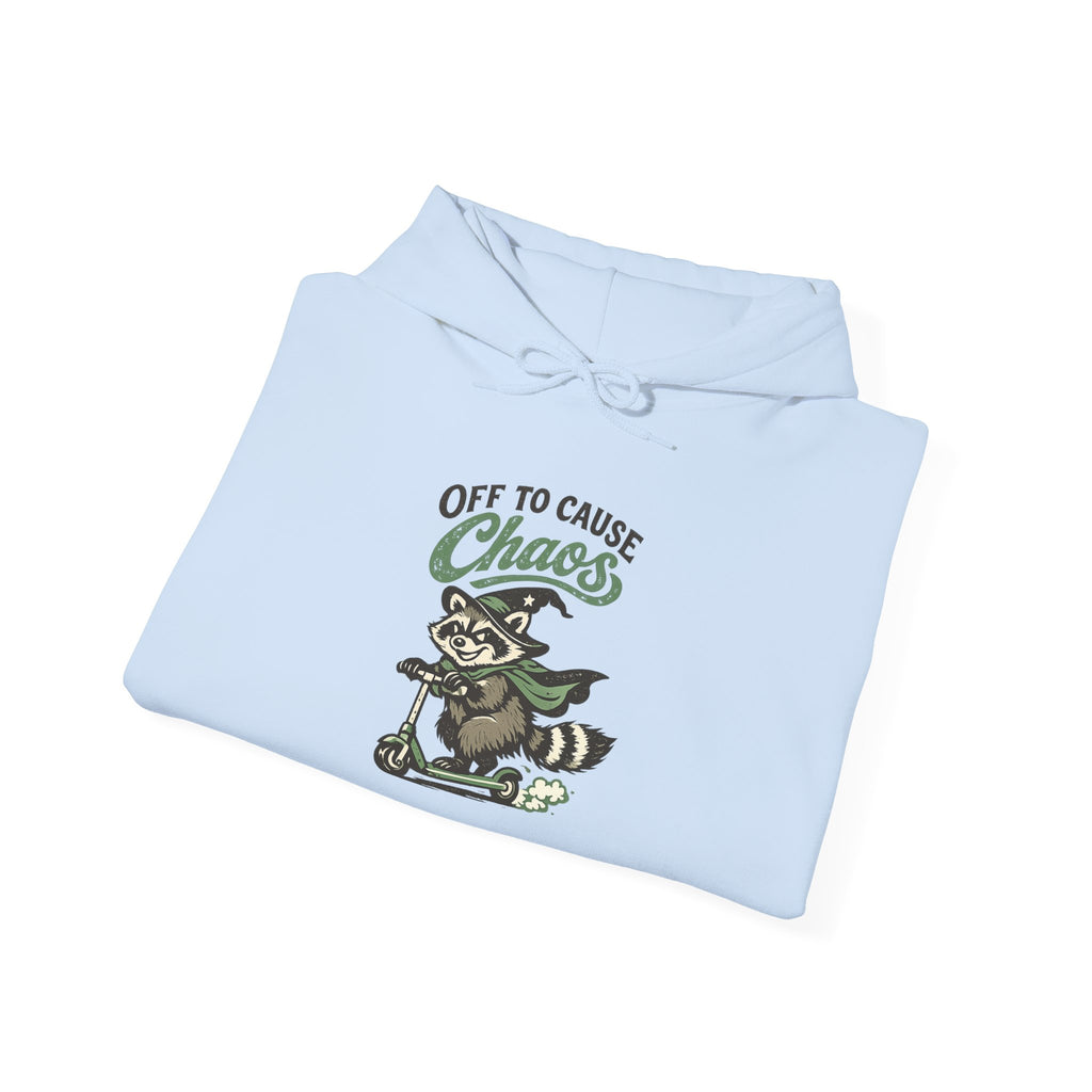 🦝 Off to Cause Chaos — Cozy Mischief Hoodie