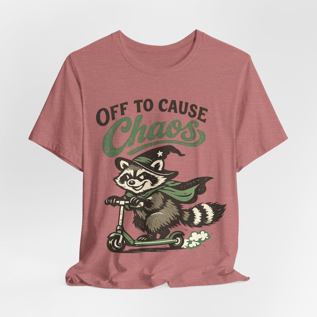 🦝 Off to Cause Chaos — Playful Vintage Graphic Tee