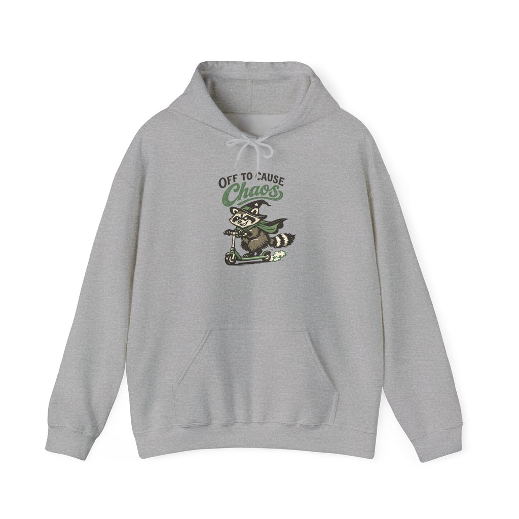 🦝 Off to Cause Chaos — Cozy Mischief Hoodie