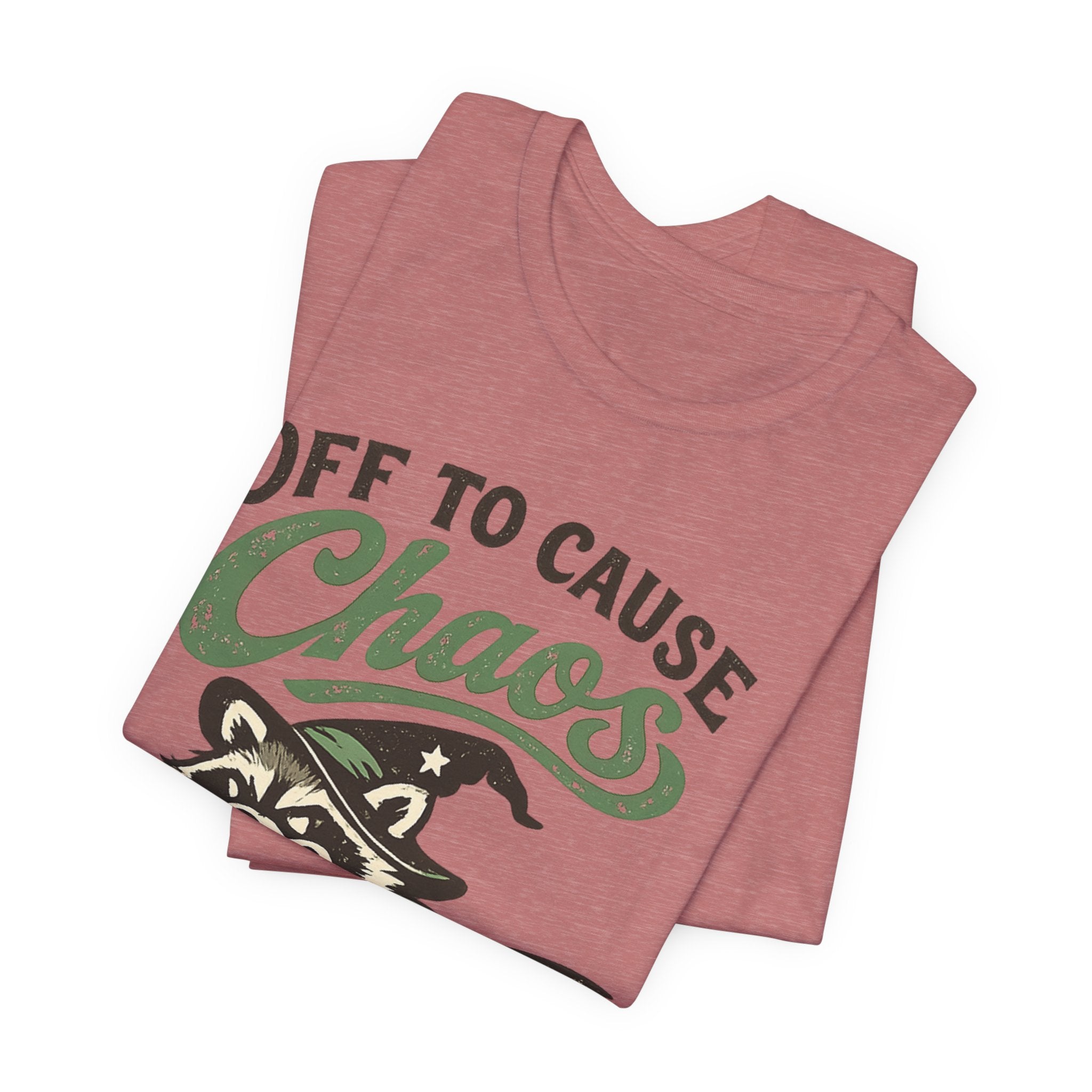 🦝 Off to Cause Chaos — Playful Vintage Graphic Tee