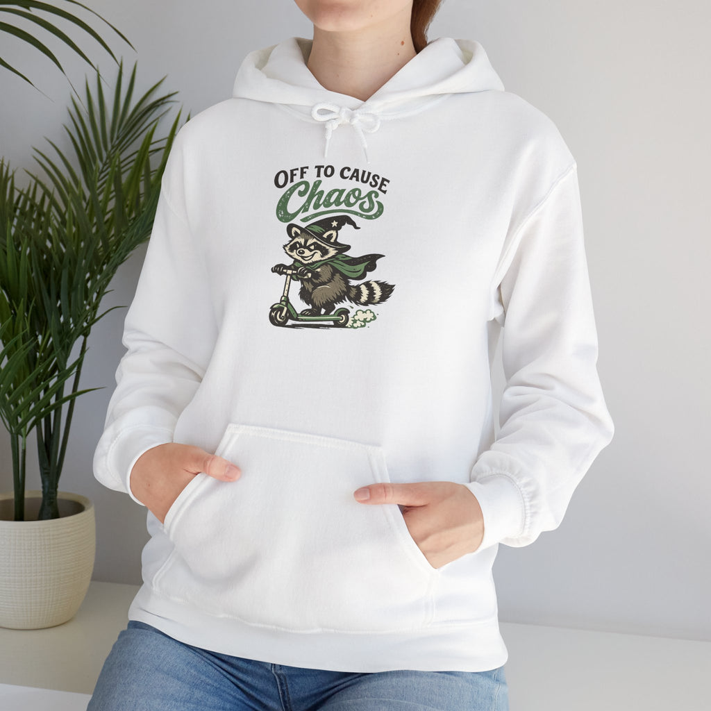🦝 Off to Cause Chaos — Cozy Mischief Hoodie