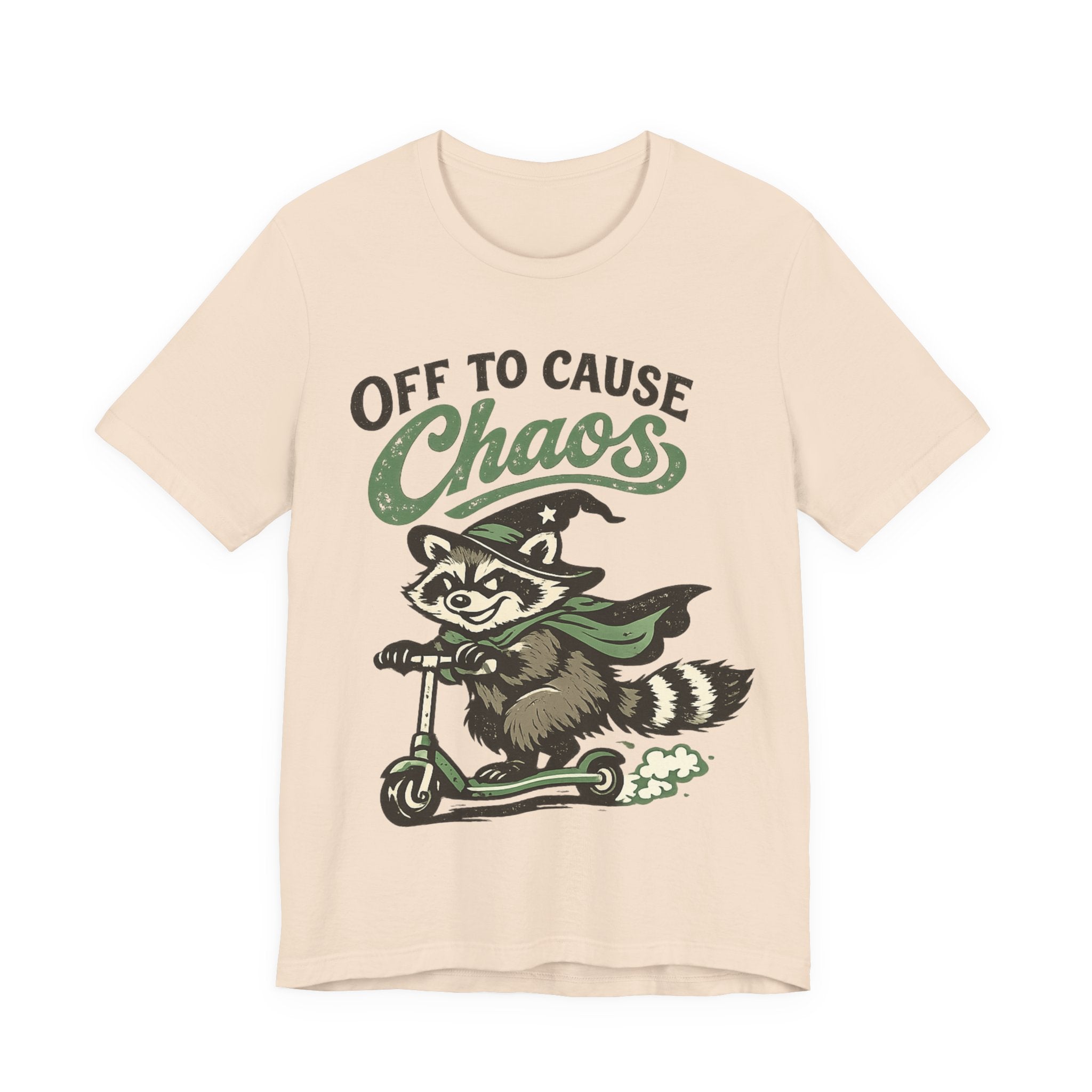 🦝 Off to Cause Chaos — Playful Vintage Graphic Tee