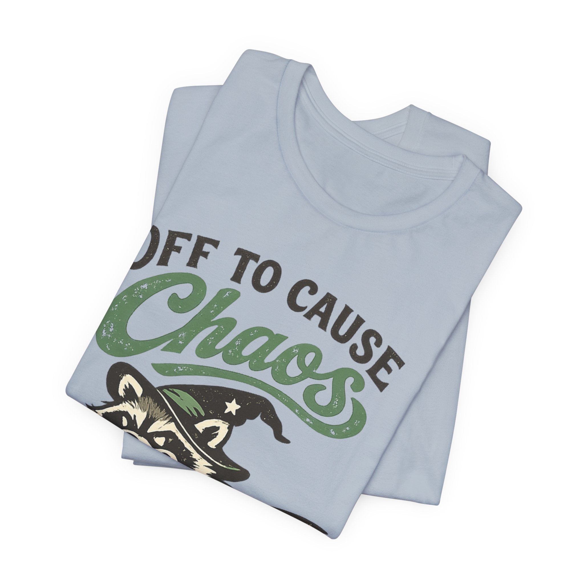 🦝 Off to Cause Chaos — Playful Vintage Graphic Tee