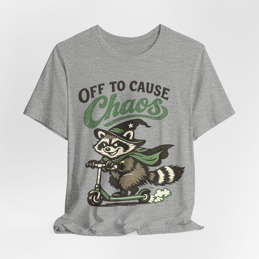 🦝 Off to Cause Chaos — Playful Vintage Graphic Tee