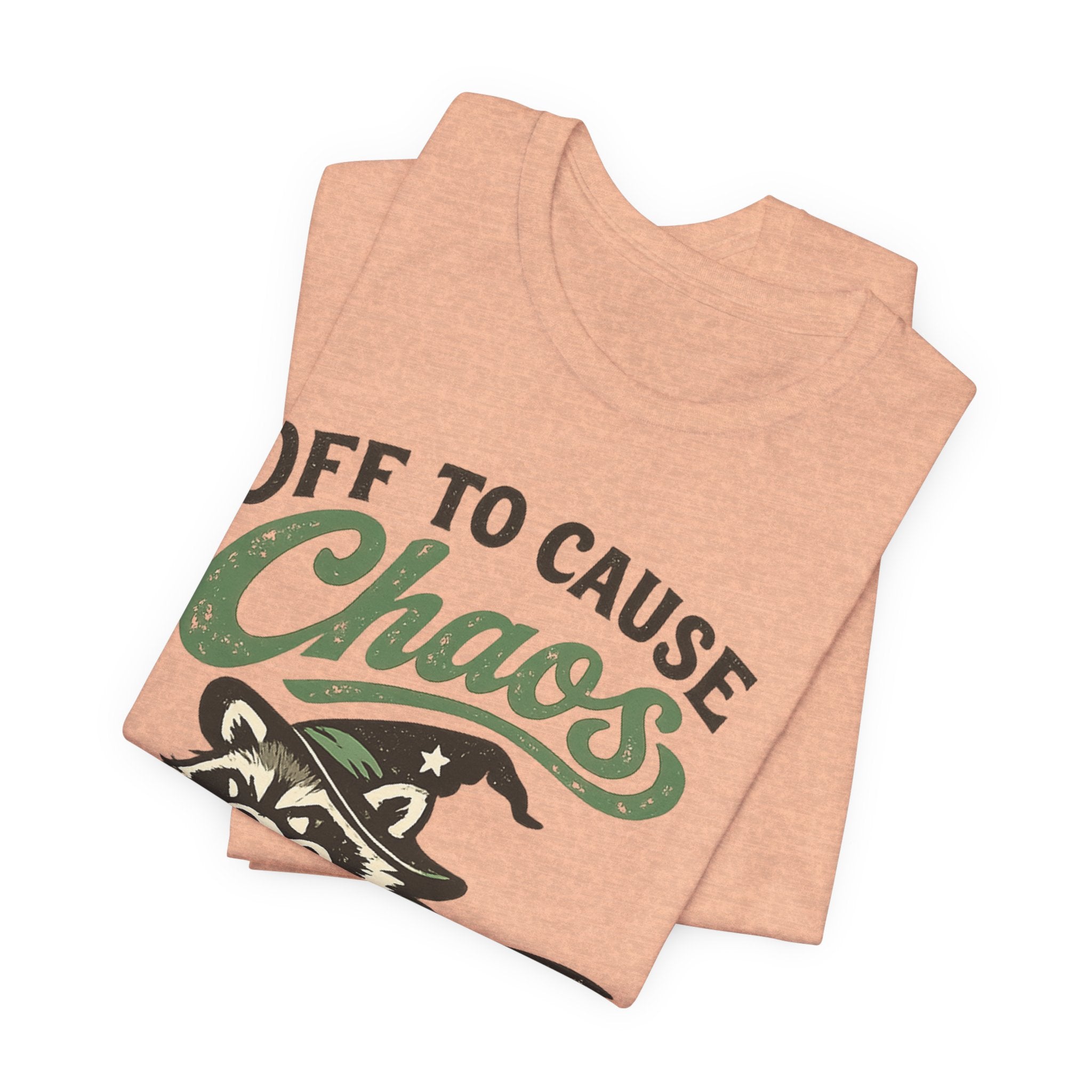 🦝 Off to Cause Chaos — Playful Vintage Graphic Tee