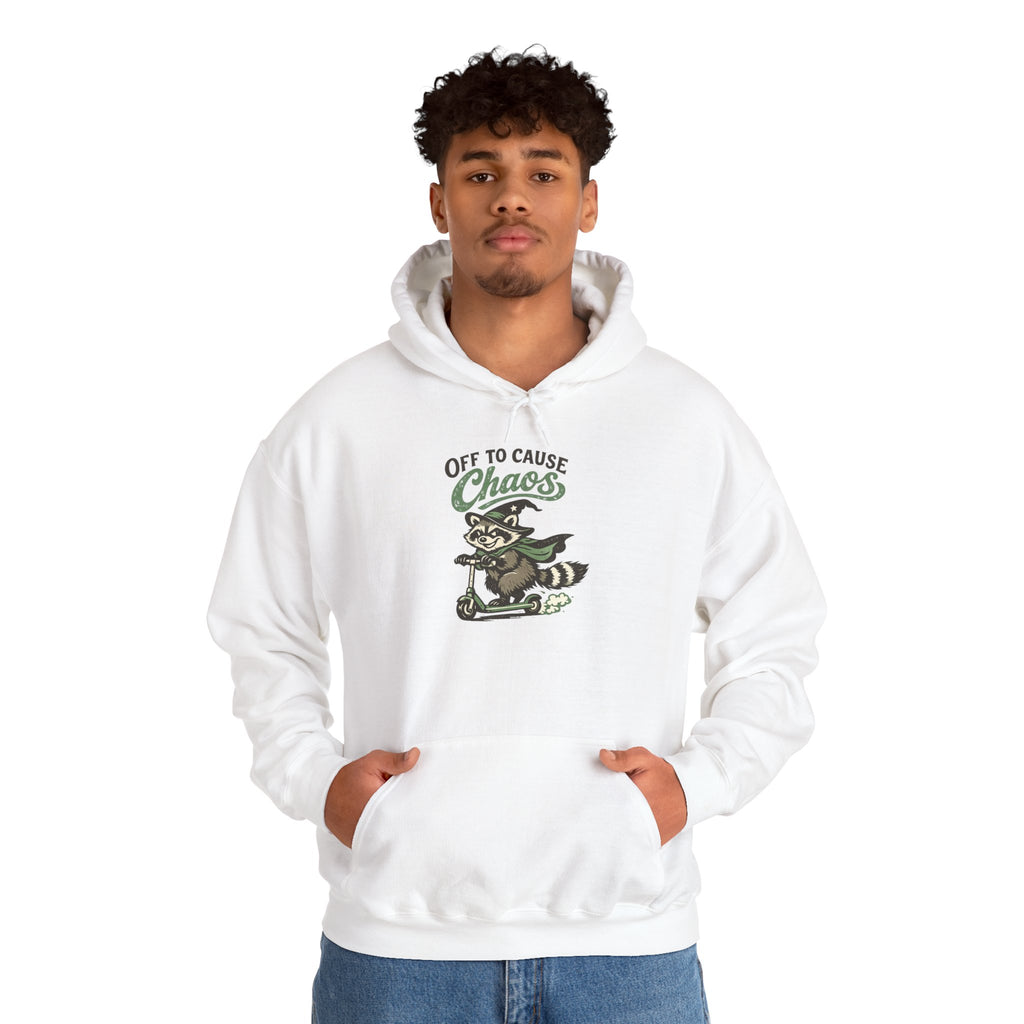 🦝 Off to Cause Chaos — Cozy Mischief Hoodie