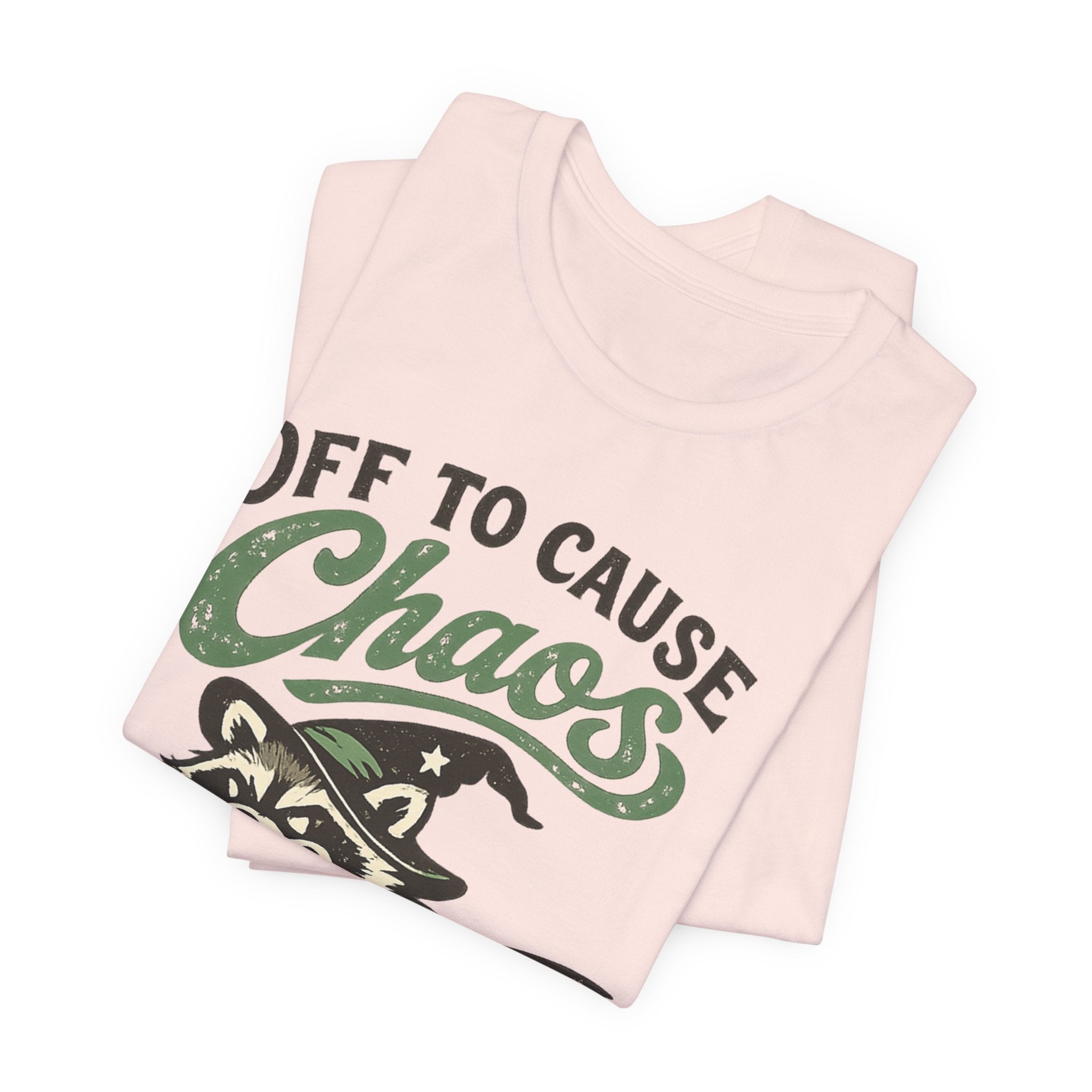 🦝 Off to Cause Chaos — Playful Vintage Graphic Tee