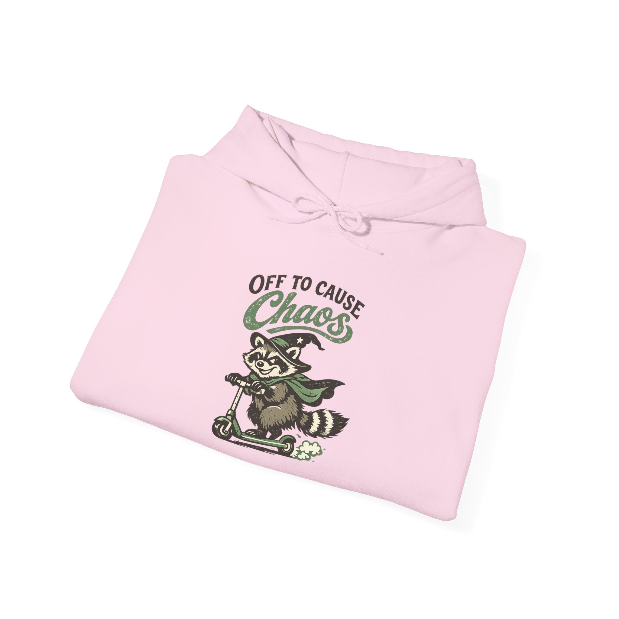🦝 Off to Cause Chaos — Cozy Mischief Hoodie