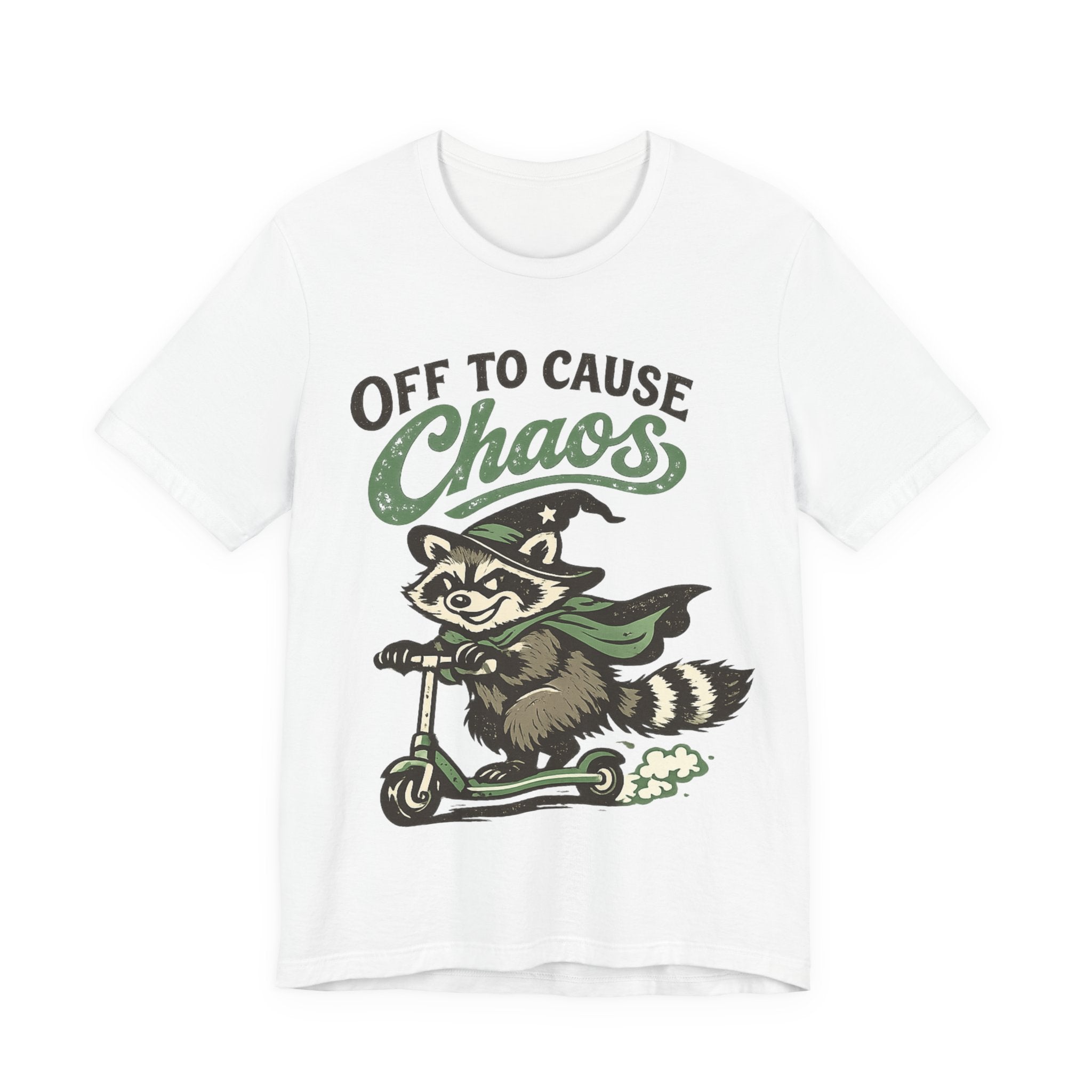🦝 Off to Cause Chaos — Playful Vintage Graphic Tee