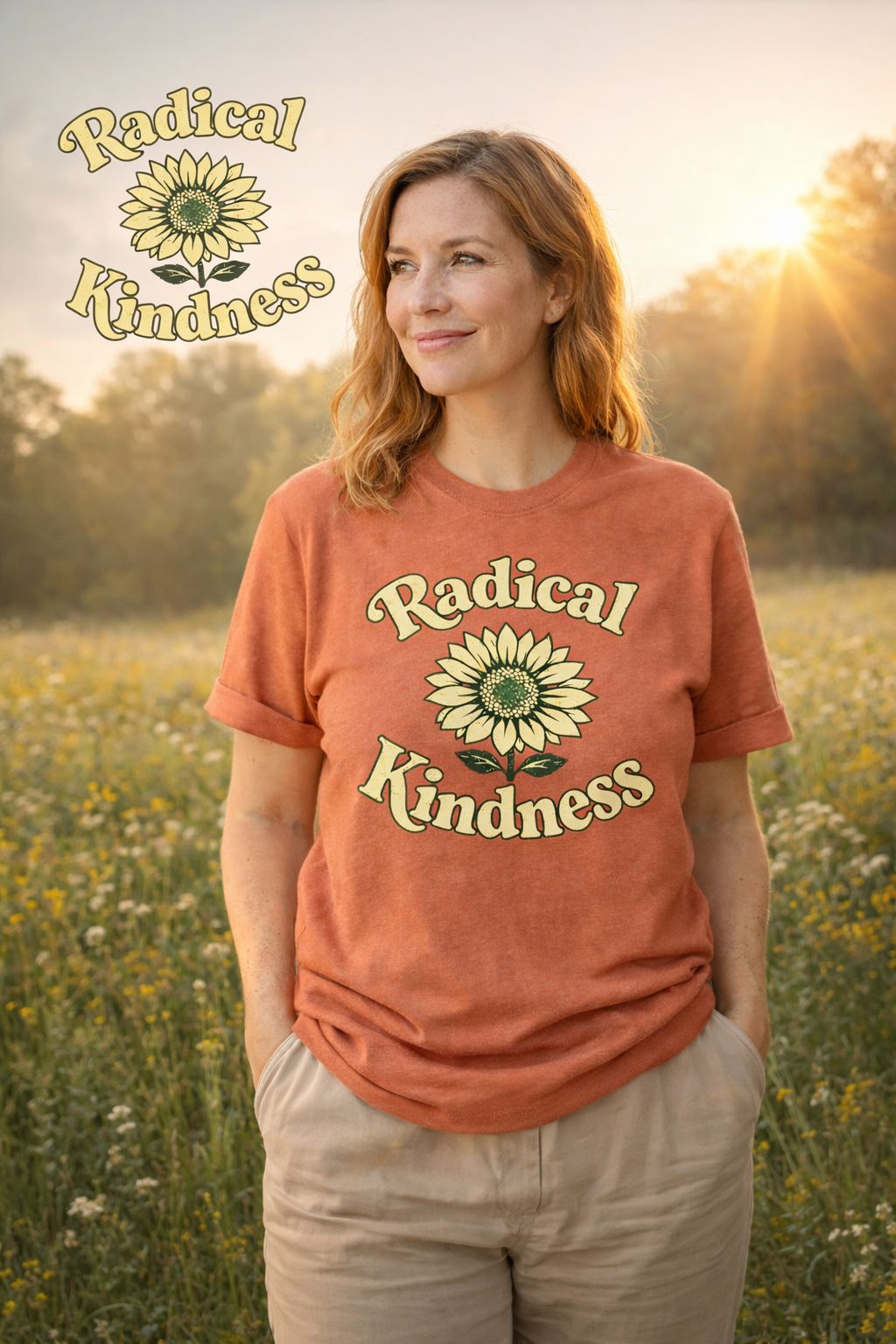 🌼 Radical Kindness — Vintage Floral Statement Tee