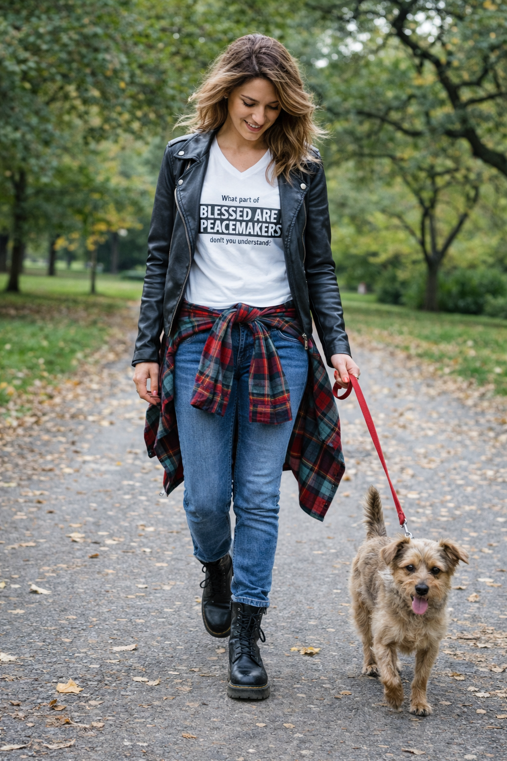 Blessed Are the Peacemakers Tee – Christian Faith Quote V-Neck Shirt