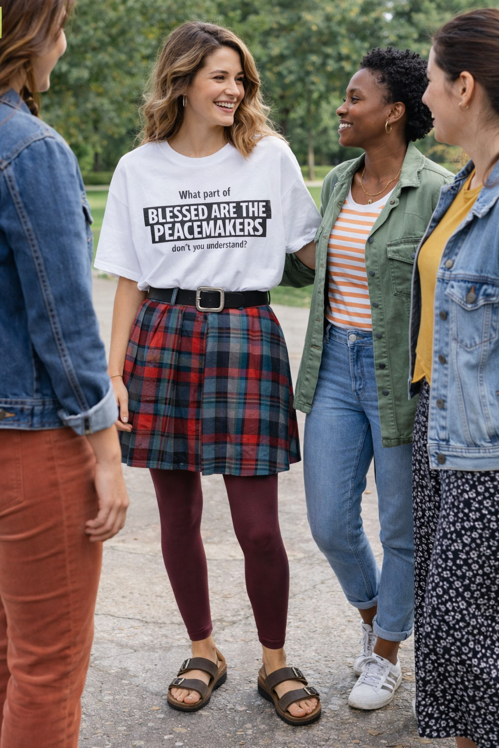 Blessed Are the Peacemakers Oversized Tee – Boxy Fit Christian Statement Shirt
