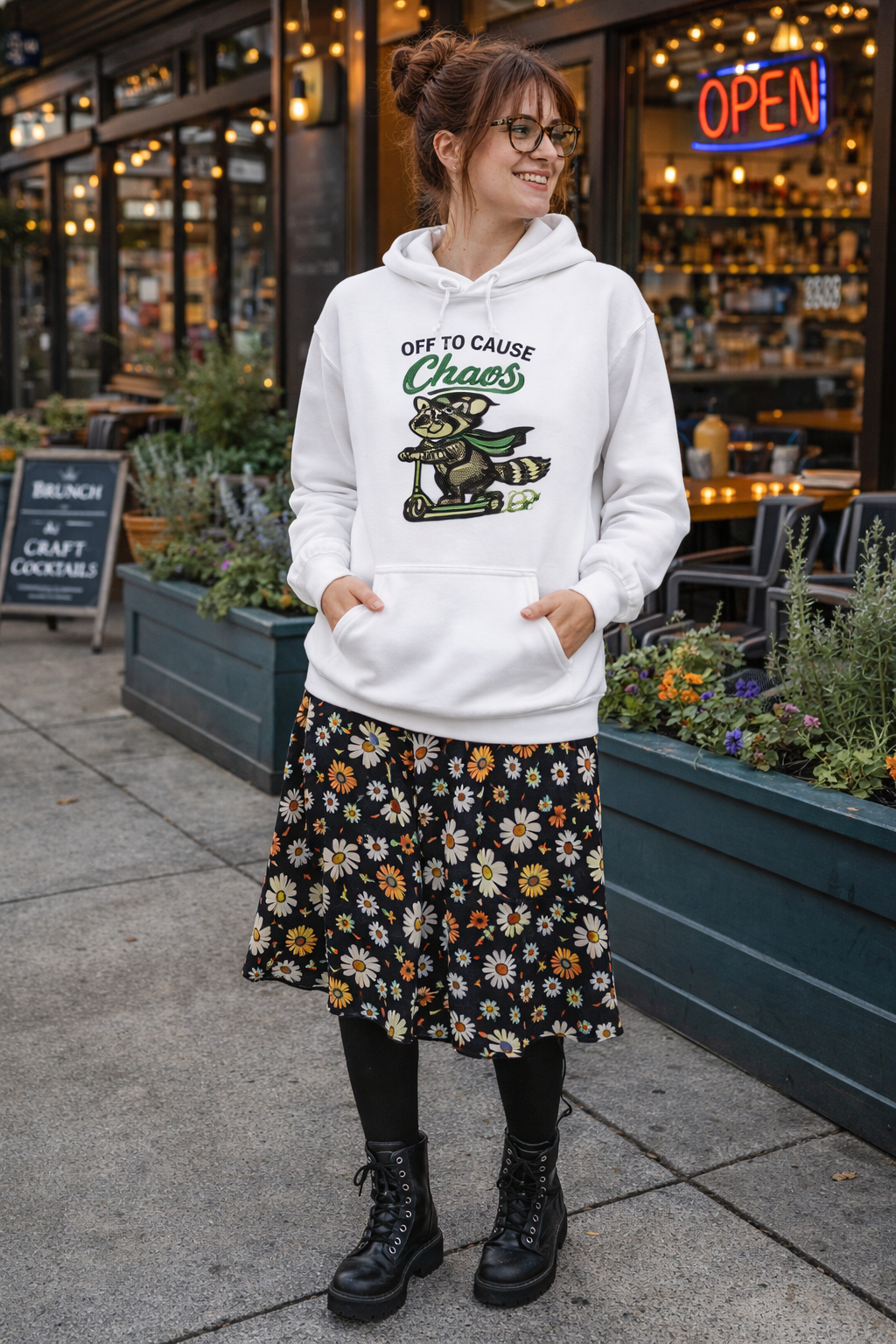 🦝 Off to Cause Chaos — Cozy Mischief Hoodie